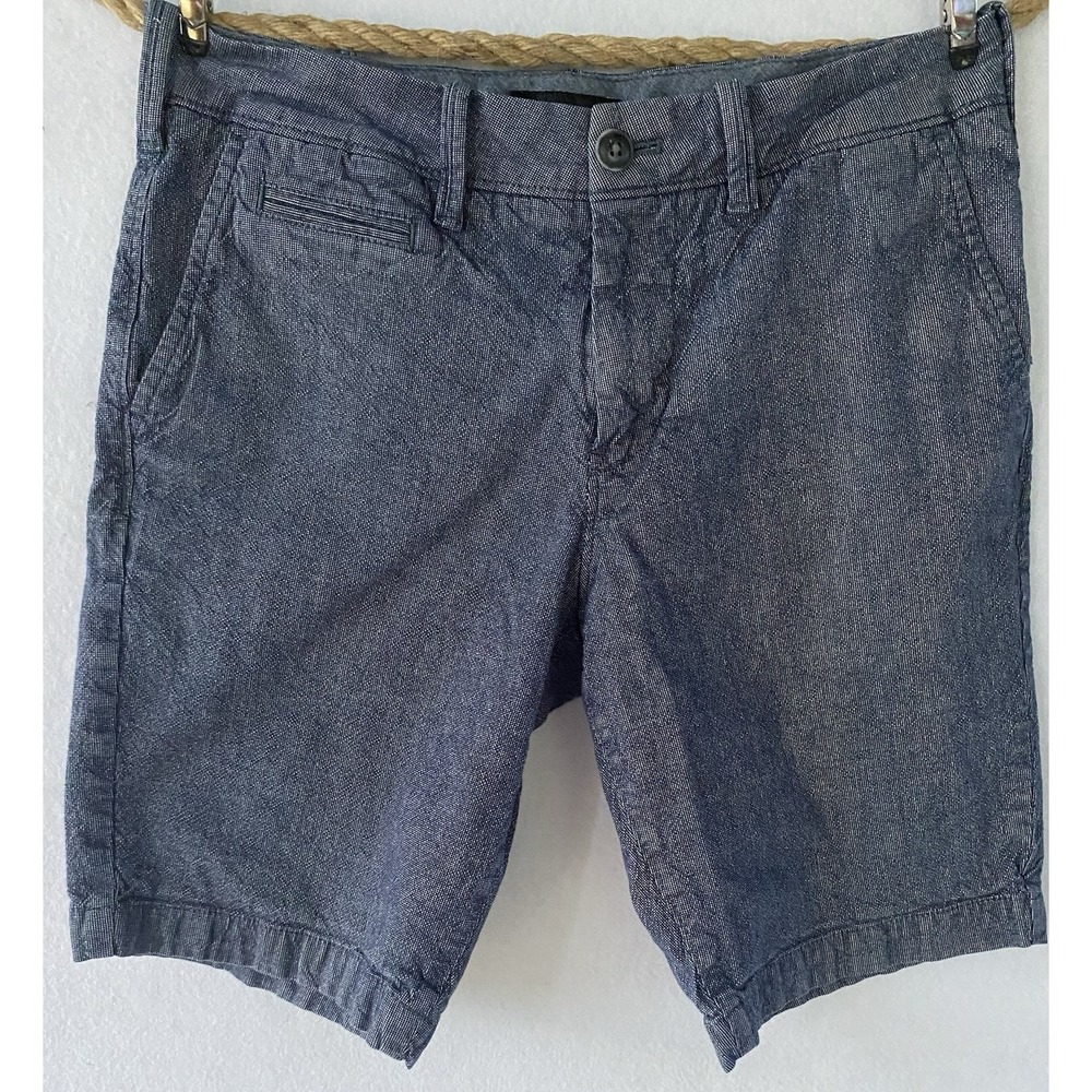 Express Shorts Navy Blue Slim At The Knee 10"‎ Performance Chino 29 Waist